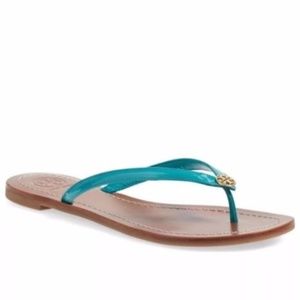 Tory Burch Terra Flip Flip Sandal (Blue) 8.5